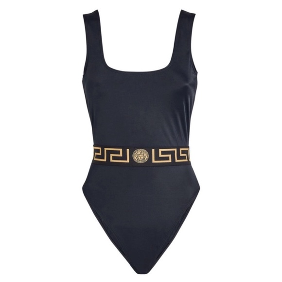 Versace Other - Versace Women’s Greca Border One Piece Black Swimsuit Versace Size 3 US M IT 42